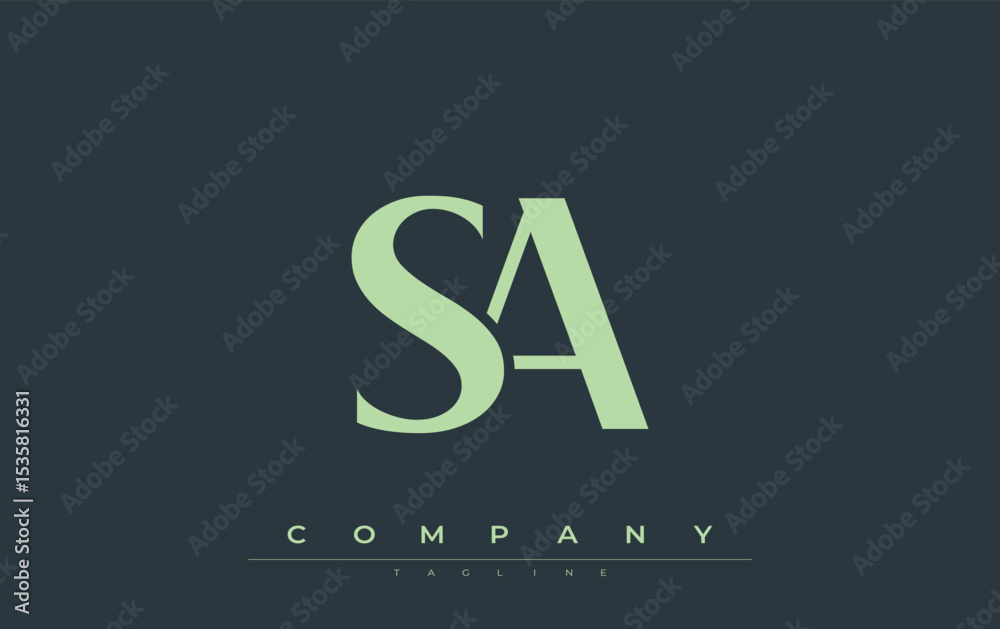 Fototapete sa modern initials logo design. branding logo with stylized initials showcasing bold design and mode