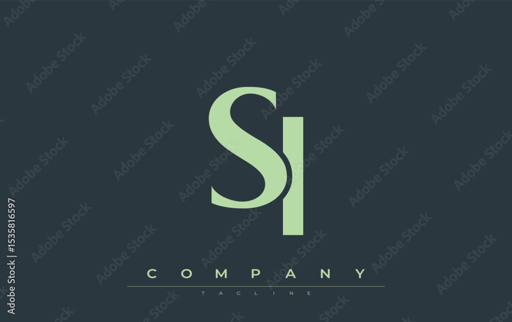 Fototapete si modern initials logo design. branding logo with stylized initials showcasing bold design and mode