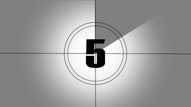 Movies start intro 0 1 2 3 4 5 6 7 8 9 10 count down with white back ground.
