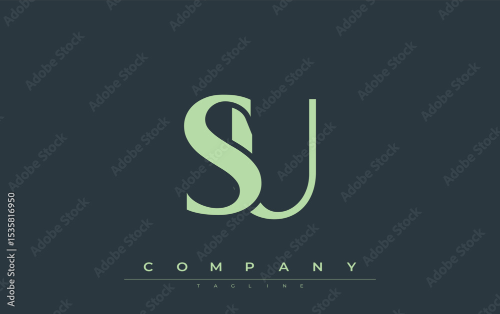 Fototapete su modern initials logo design. branding logo with stylized initials showcasing bold design and mode