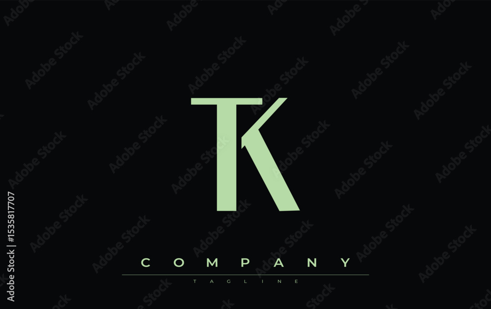 Fototapete tk modern initials logo design. branding logo with stylized initials showcasing bold design and mode