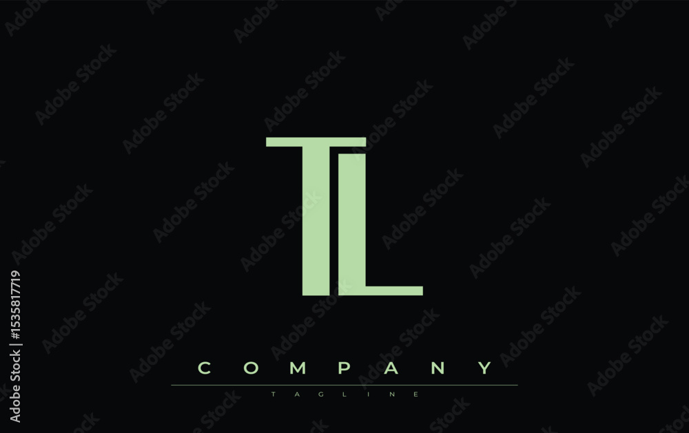 Fototapete tl modern initials logo design. branding logo with stylized initials showcasing bold design and mode