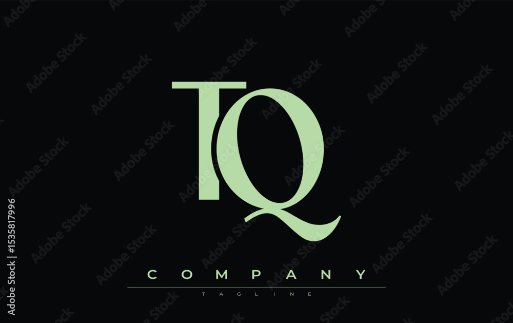 Fototapete tq modern initials logo design. branding logo with stylized initials showcasing bold design and mode