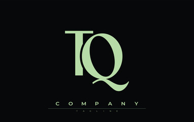 TQ Modern Initials Logo Design. Branding logo with stylized initials showcasing bold design and modern aesthetic. Ideal for professional business branding or creative projects focusing on minimalistic