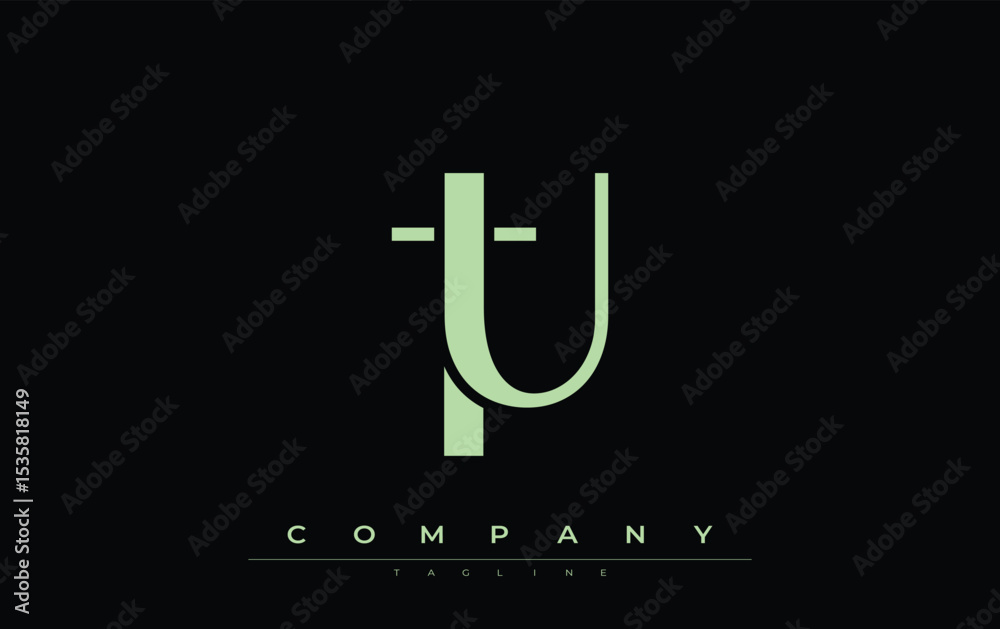 Fototapete tu modern initials logo design. branding logo with stylized initials showcasing bold design and mode