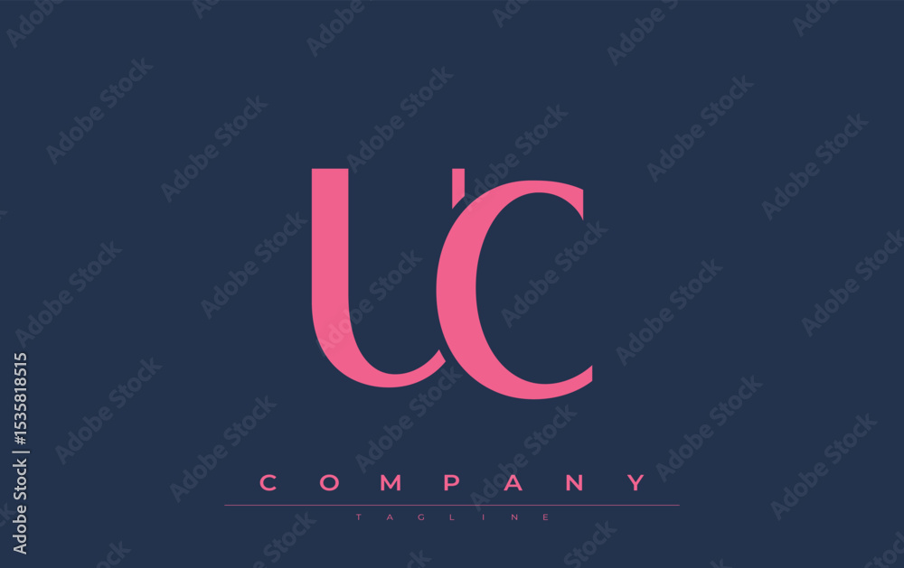 Fototapete uc modern initials logo design. branding logo with stylized initials showcasing bold design and mode