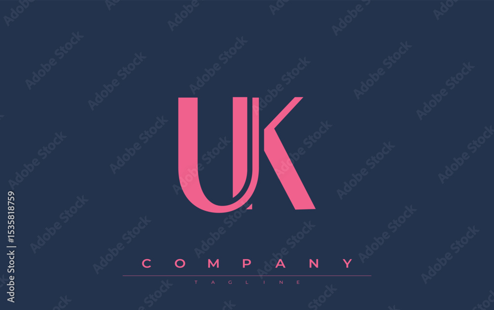 Fototapete uk modern initials logo design. branding logo with stylized initials showcasing bold design and mode