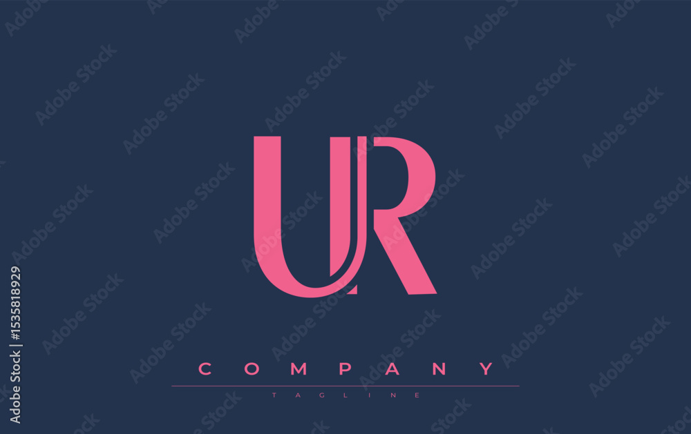 Fototapete ur modern initials logo design. branding logo with stylized initials showcasing bold design and mode