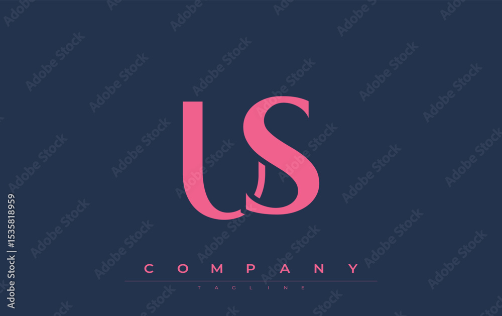 Fototapete us modern initials logo design. branding logo with stylized initials showcasing bold design and mode