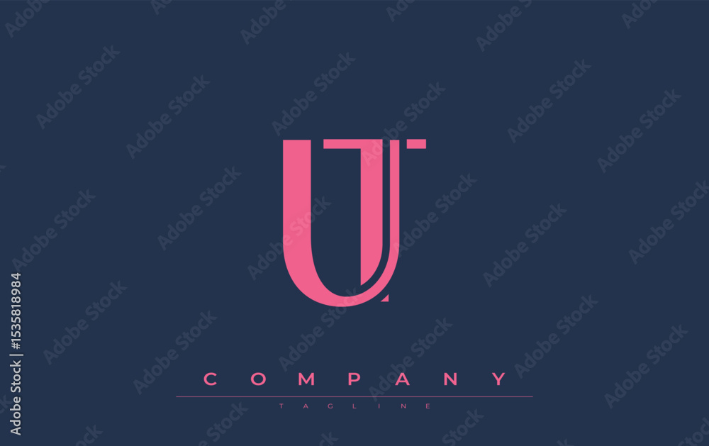 Fototapete ut modern initials logo design. branding logo with stylized initials showcasing bold design and mode