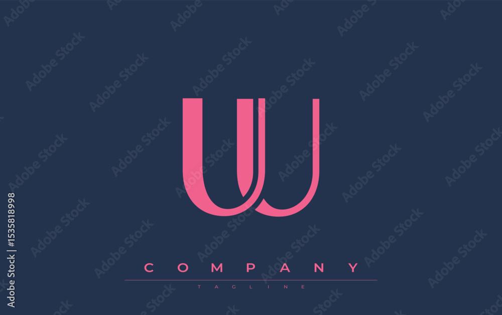 Fototapete uu modern initials logo design. branding logo with stylized initials showcasing bold design and mode