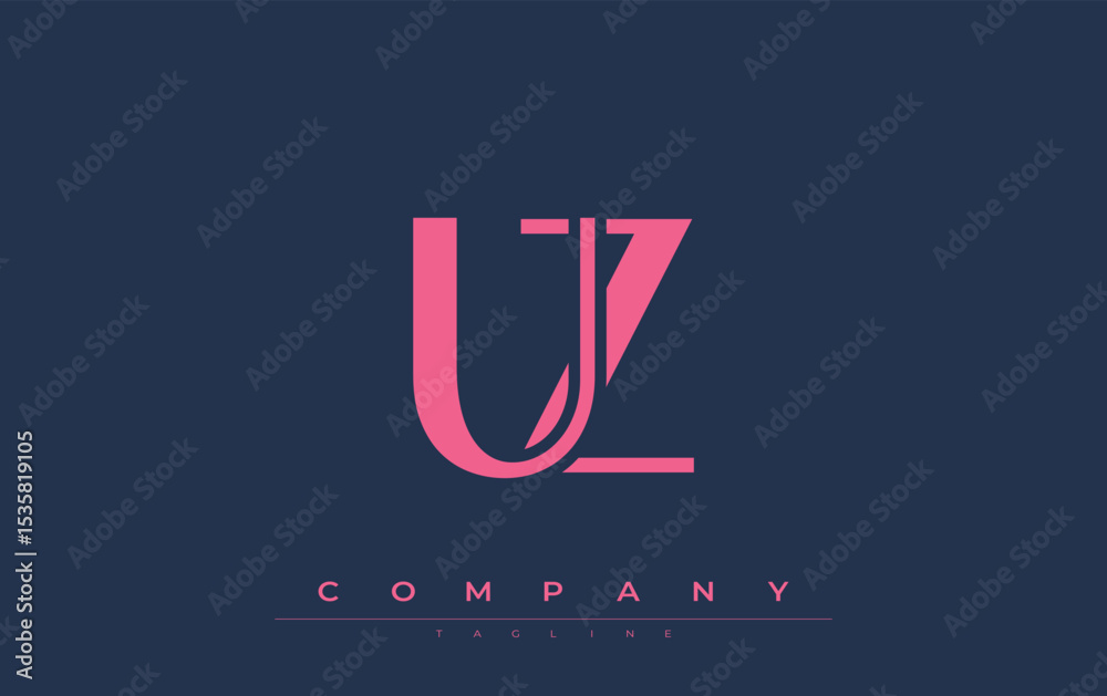 Fototapete uz modern initials logo design. branding logo with stylized initials showcasing bold design and mode