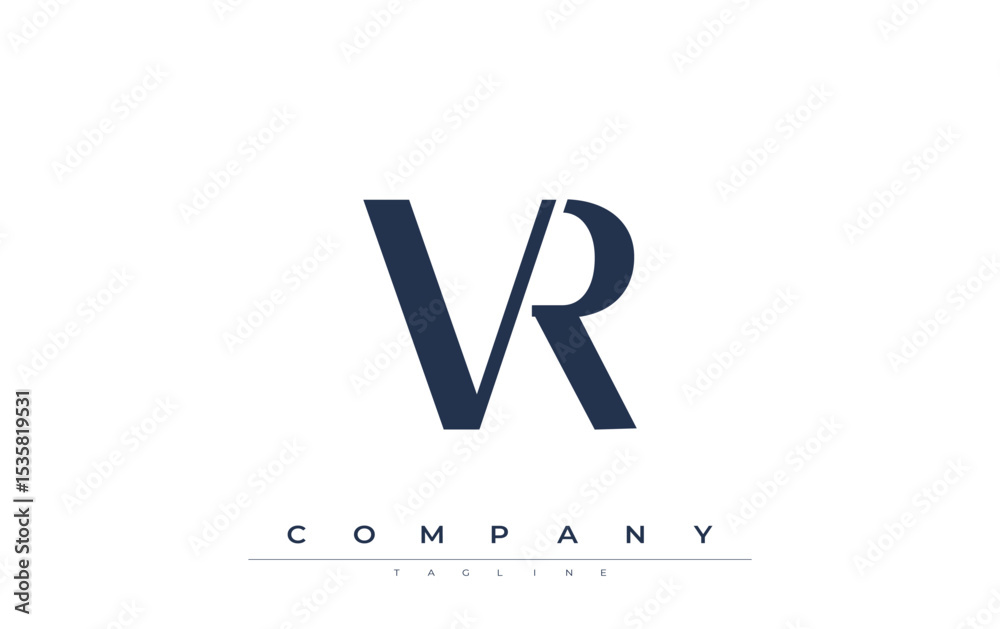 Fototapete vr modern initials logo design. branding logo with stylized initials showcasing bold design and mode