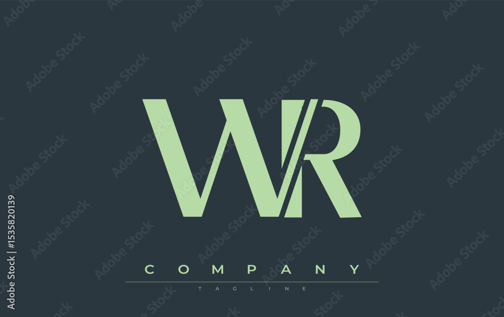 Fototapete wr modern initials logo design. branding logo with stylized initials showcasing bold design and mode