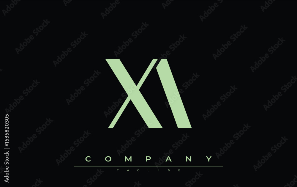 Fototapete xa modern initials logo design. branding logo with stylized initials showcasing bold design and mode