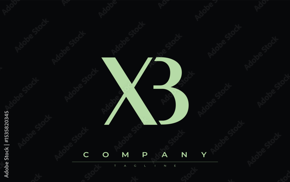 Fototapete xb modern initials logo design. branding logo with stylized initials showcasing bold design and mode