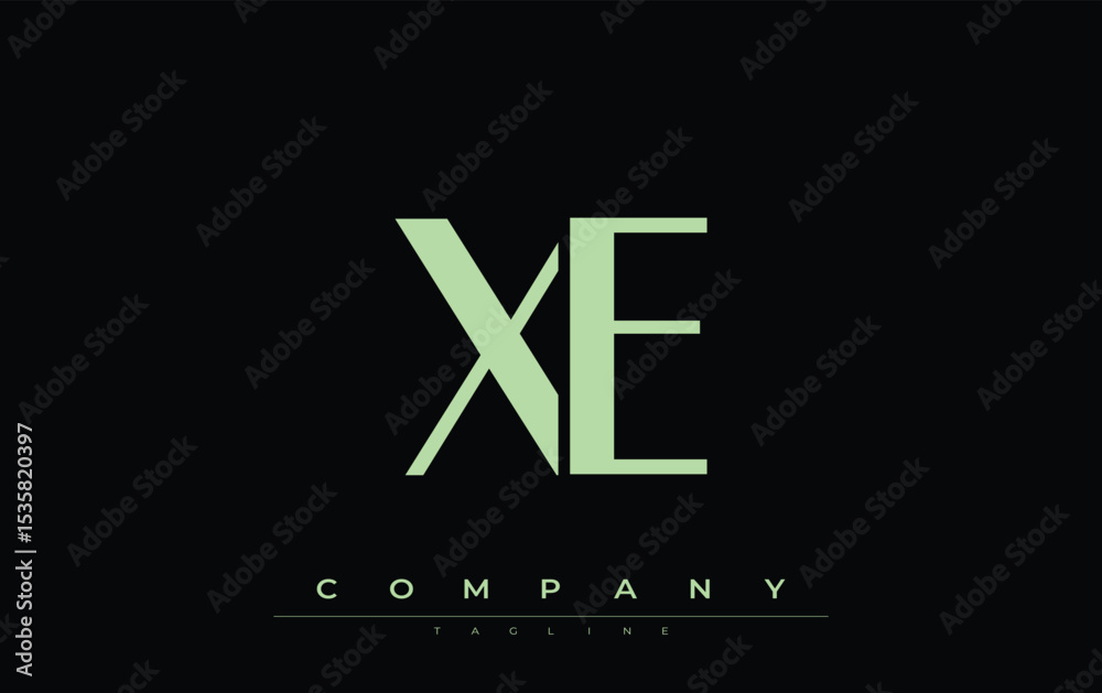 Fototapete xe modern initials logo design. branding logo with stylized initials showcasing bold design and mode