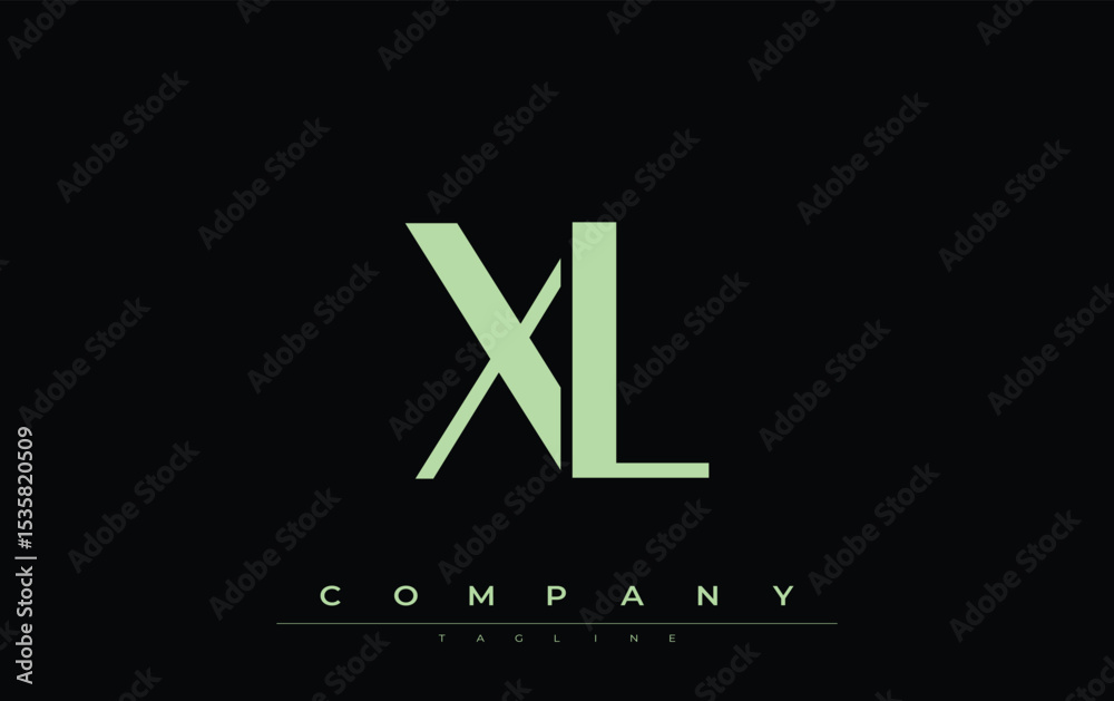 Fototapete xl modern initials logo design. branding logo with stylized initials showcasing bold design and mode