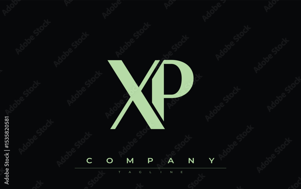 Fototapete xp modern initials logo design. branding logo with stylized initials showcasing bold design and mode