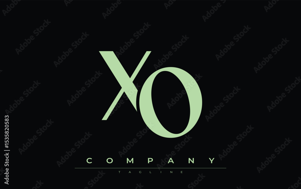Fototapete xo modern initials logo design. branding logo with stylized initials showcasing bold design and mode