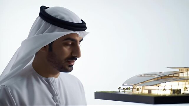 Architect Reviewing Architectural Model