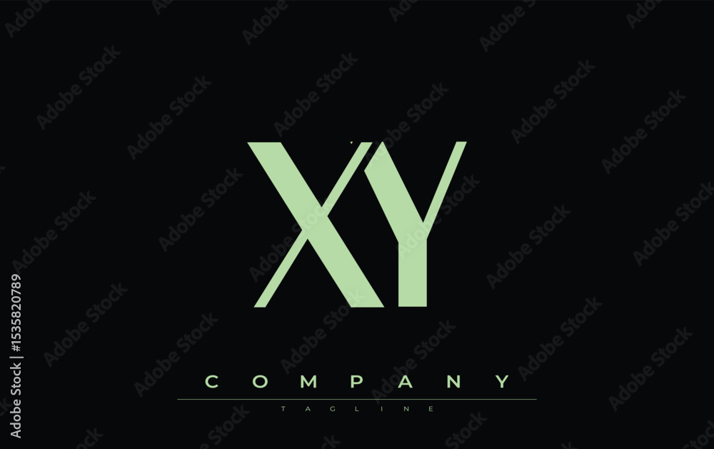 Fototapete xy modern initials logo design. branding logo with stylized initials showcasing bold design and mode