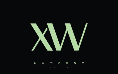 XW Modern Initials Logo Design. Branding logo with stylized initials showcasing bold design and modern aesthetic. Ideal for professional business branding or creative projects focusing on minimalistic