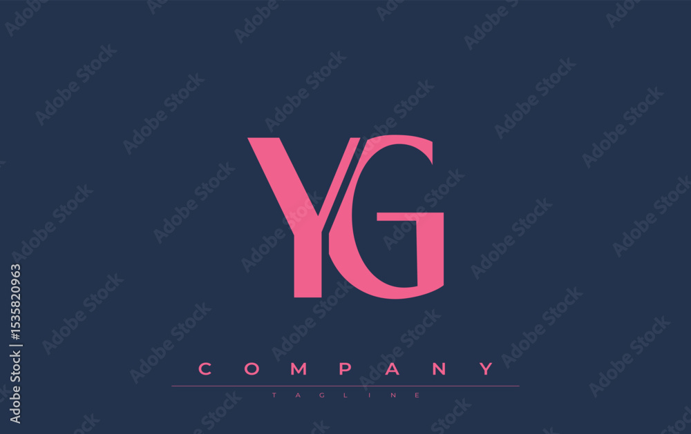 Fototapete yg modern initials logo design. branding logo with stylized initials showcasing bold design and mode