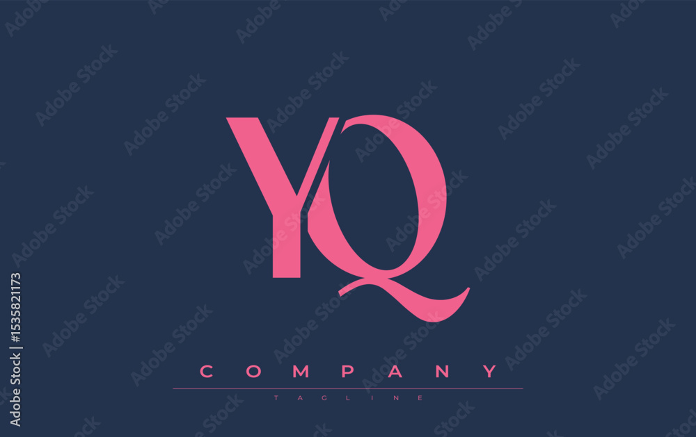 Fototapete yq modern initials logo design. branding logo with stylized initials showcasing bold design and mode