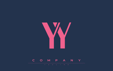 YY Modern Initials Logo Design. Branding logo with stylized initials showcasing bold design and modern aesthetic. Ideal for professional business branding or creative projects focusing on minimalistic