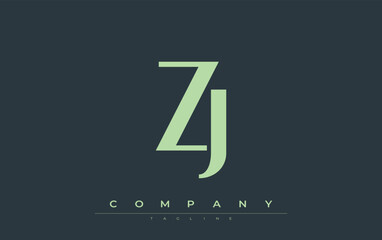ZJ Modern Initials Logo Design. Branding logo with stylized initials showcasing bold design and modern aesthetic. Ideal for professional business branding or creative projects focusing on minimalistic