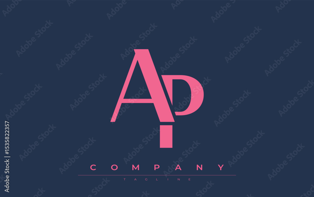 Fototapete ap modern initials logo design. branding logo with stylized initials showcasing bold design and mode