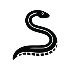 Fototapeta premium Snake Silhouette Vector Graphic
