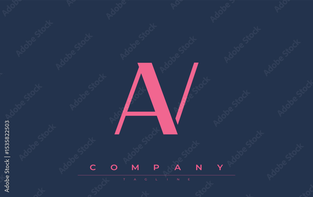 Fototapete av modern initials logo design. branding logo with stylized initials showcasing bold design and mode