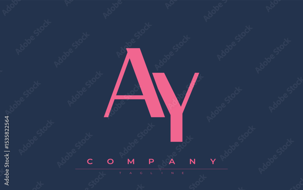 Fototapete ay modern initials logo design. branding logo with stylized initials showcasing bold design and mode