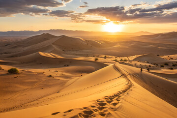sunset in the desert