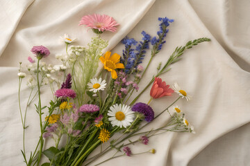 bouquet of flowers on the table