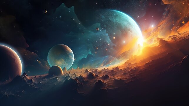 Alien Planets Sunrise.