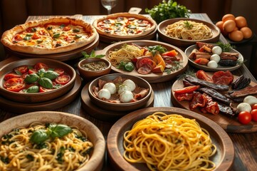 Obraz premium Classic Italian feast with antipasti