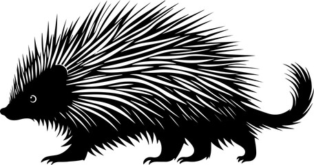 vector illustration of a porcupine