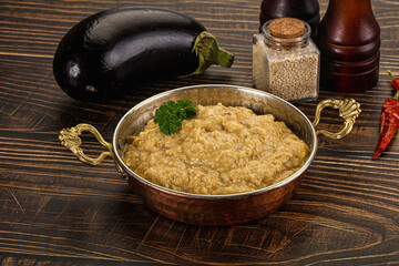 Eggplant dip - Mutabal with tahini paste