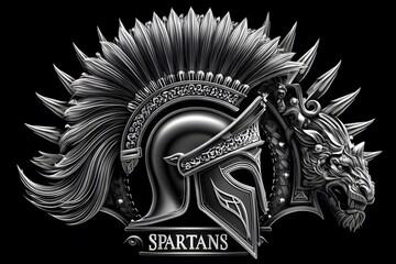 Intricate armor helmet for warrior theme high resolution photo