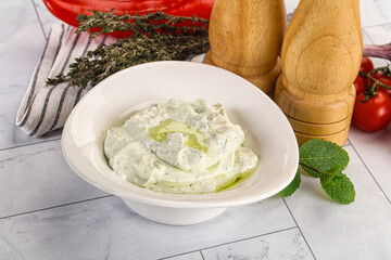 Greek feta dip with oil