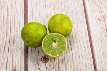 Fresh sour green lime fruit