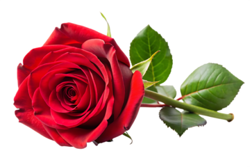  red rose isolated on white background  PNG,AI GENERATED