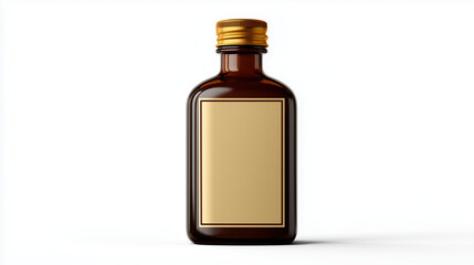 Pharmaceutical amber bottle mockup front view
