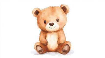 Fototapeta premium cute teddy bear on white background