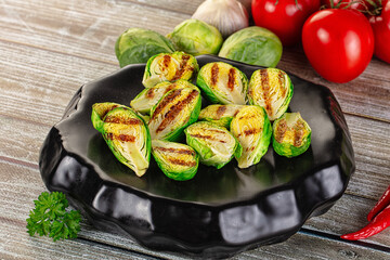 Vegan cuisine - Grilled brussels sprouts