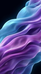 Obraz premium Colorful flowing waves create a vibrant abstract visual experience in digital design