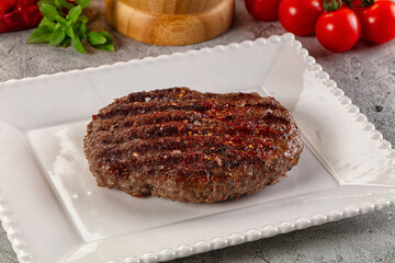 Hot Grilled beef burger cutlet